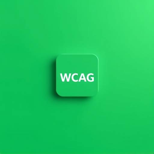 Icono de accesibilidad: letras WCAG sobre fondo verde, indicando conformidad con las directrices WCAG.